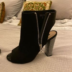 Opened tow black bootie